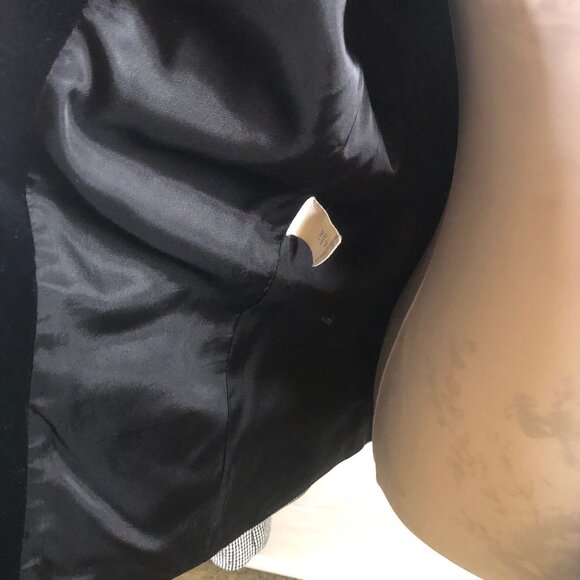 Vintage Evan-Picone Wool Blazer w/ Velvet Shawl Collar – Made in USA, Size 12 - Picture 12 of 16